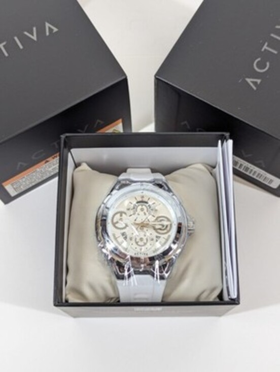 Other - Activa Drift X ACW9349-008 Men's 44mm‎ White Skeleton Dial Quartz Watch New